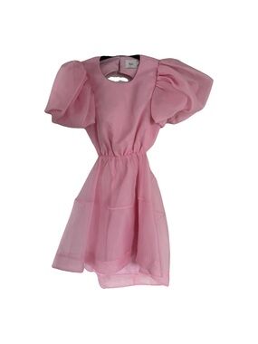 Aje Pink Puff-Sleeve Mini Dress